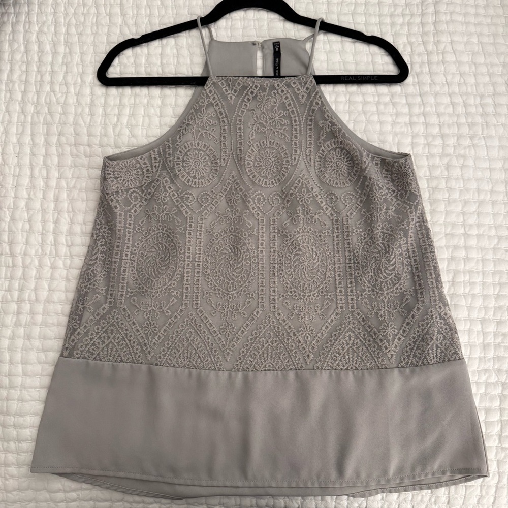 Doe & Rae Gray Patterned Camisole